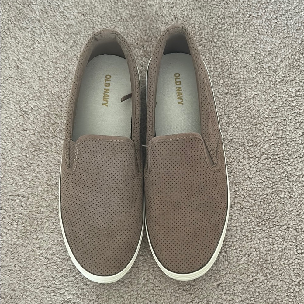 OLD NAVY | Taupe Brown | Size 8 | Suede Flats Loafers